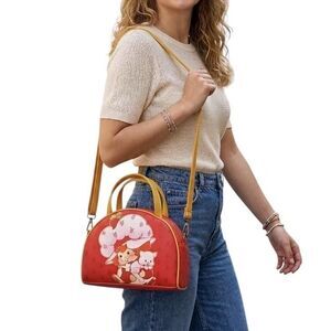 Loungefly Strawberry Shortcake Satchel Bag Women's Medium Red Crossbody Purse